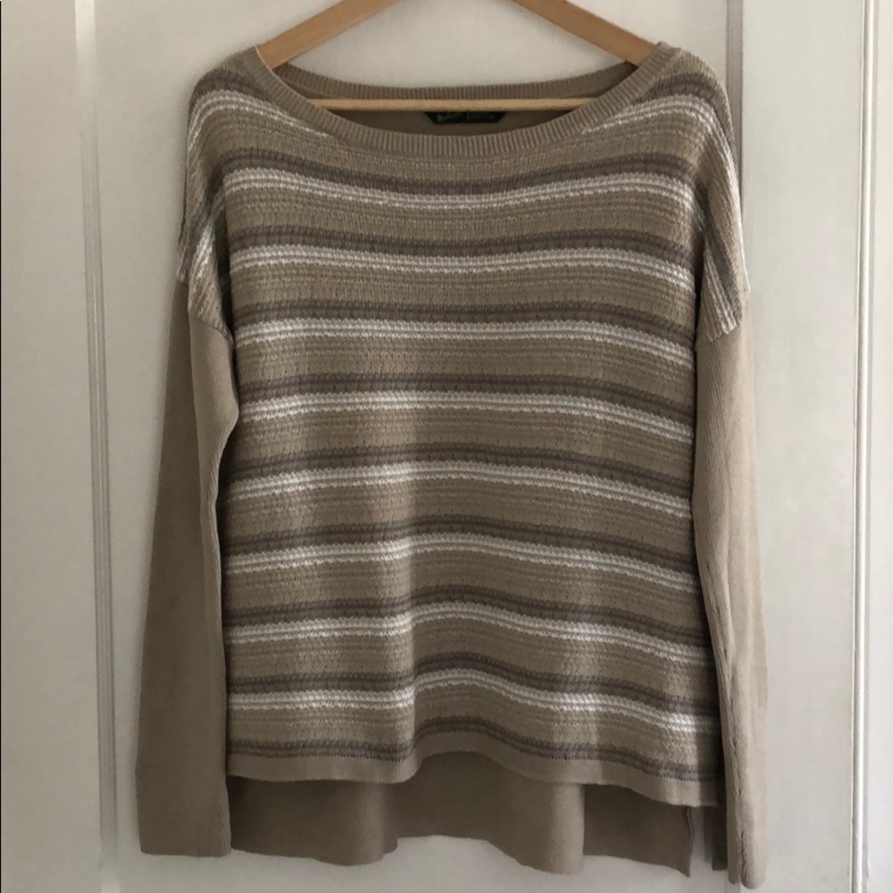 Woolrich 100% Cotton Boatneck Striped Knit Sweater